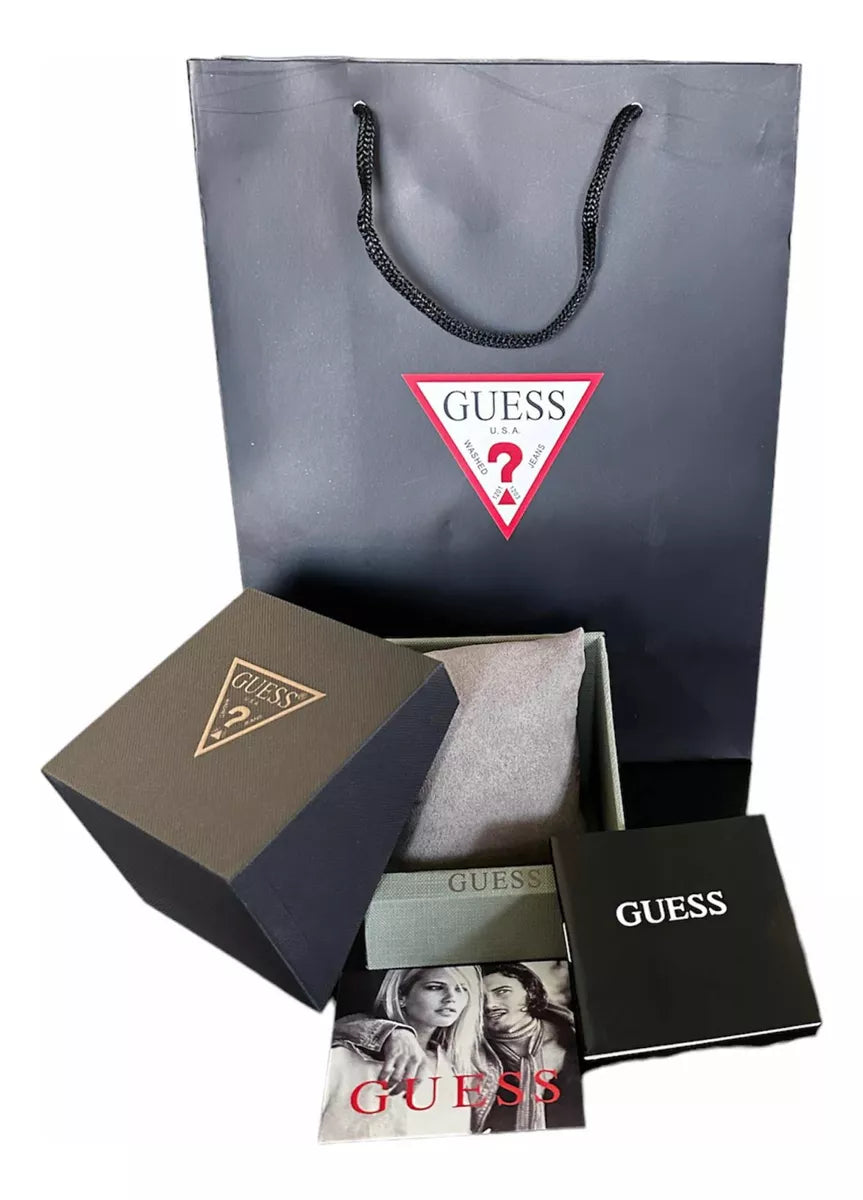 Montre Femme Guess Moonlight Diamonds White Dial Blue Rubber Strap