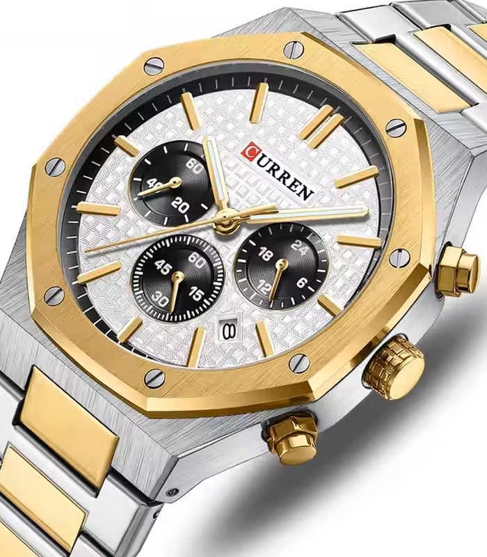 Montre Homme Curren 8440 Fond Blanc - Zaphyr Montres Tunisie