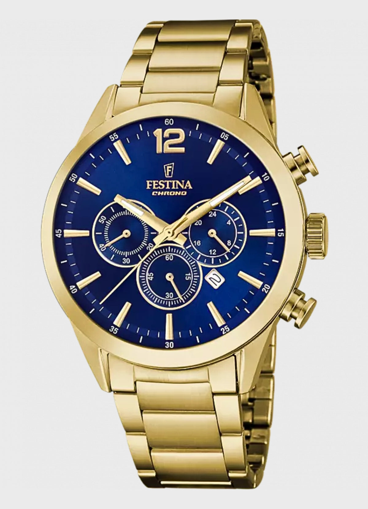 Montre Homme Festina f206332 bleu, bracelet acier inoxydable