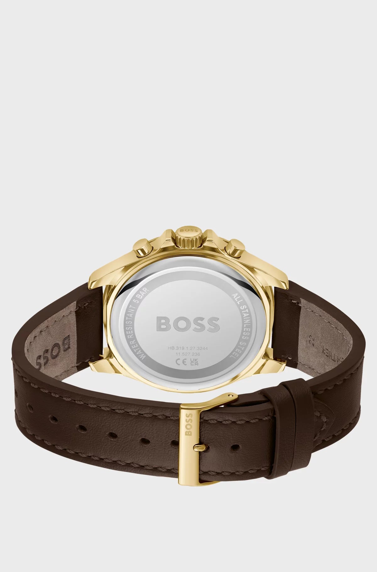 Montre Homme Hugo Boss Brown Leather Strap - Zaphyr Montres Tunisie