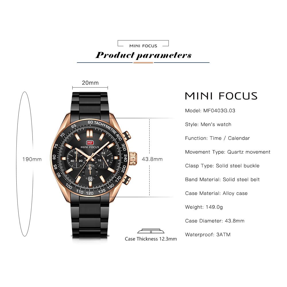 Montre Homme Mini Focus MF0403G Noir - Zaphyr Montres Tunisie