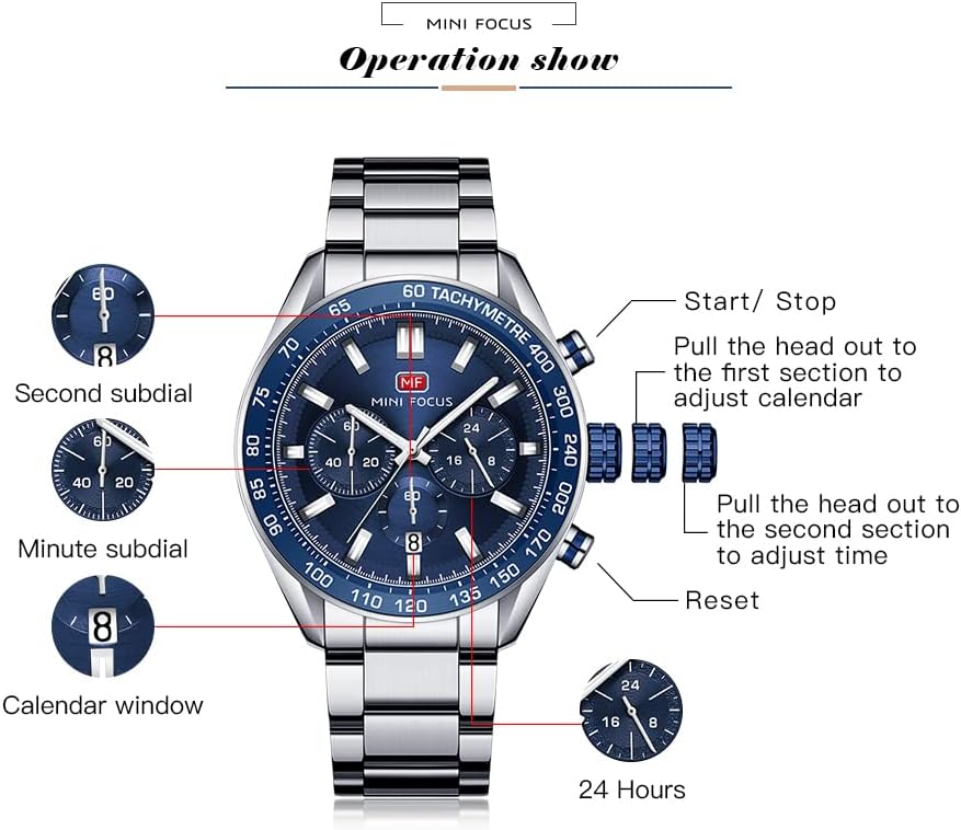 Montre Homme Mini Focus MF0503G Bleu - Zaphyr Montres Tunisie
