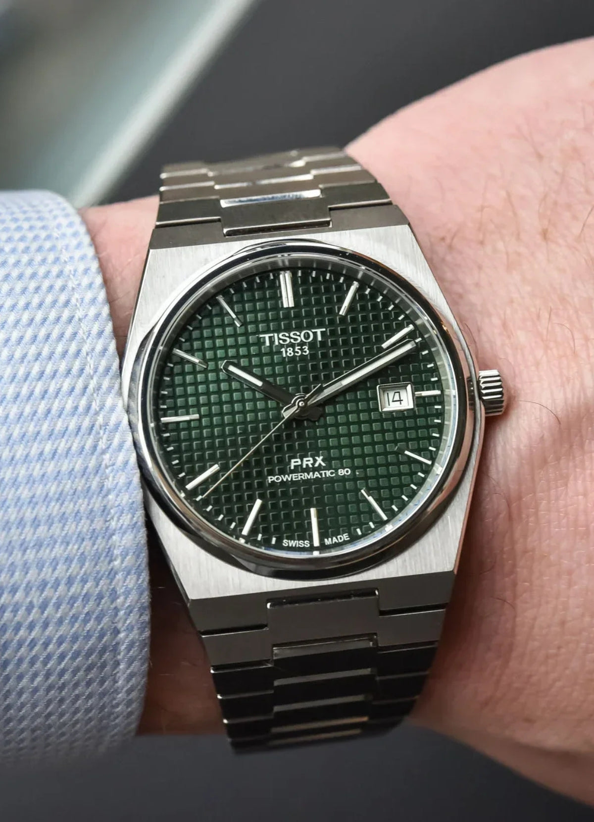 Montre Homme TISSOT POWERMATIC PRX GREEN - Zaphyr Montres Tunisie