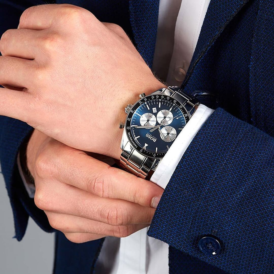 Montre Hugo Boss Trophy 1513630 Chronographe Cadran Bleu - Zaphyr Montres Tunisie