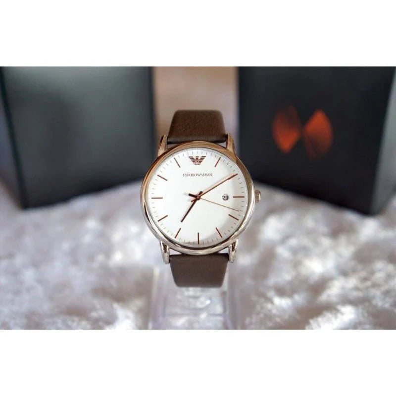 Montre Pour Homme Emporio Armani White Dial Watch - Zaphyr Montres Tunisie