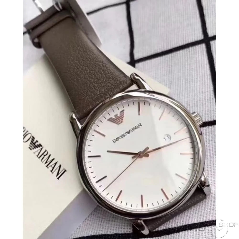 Montre Pour Homme Emporio Armani White Dial Watch - Zaphyr Montres Tunisie