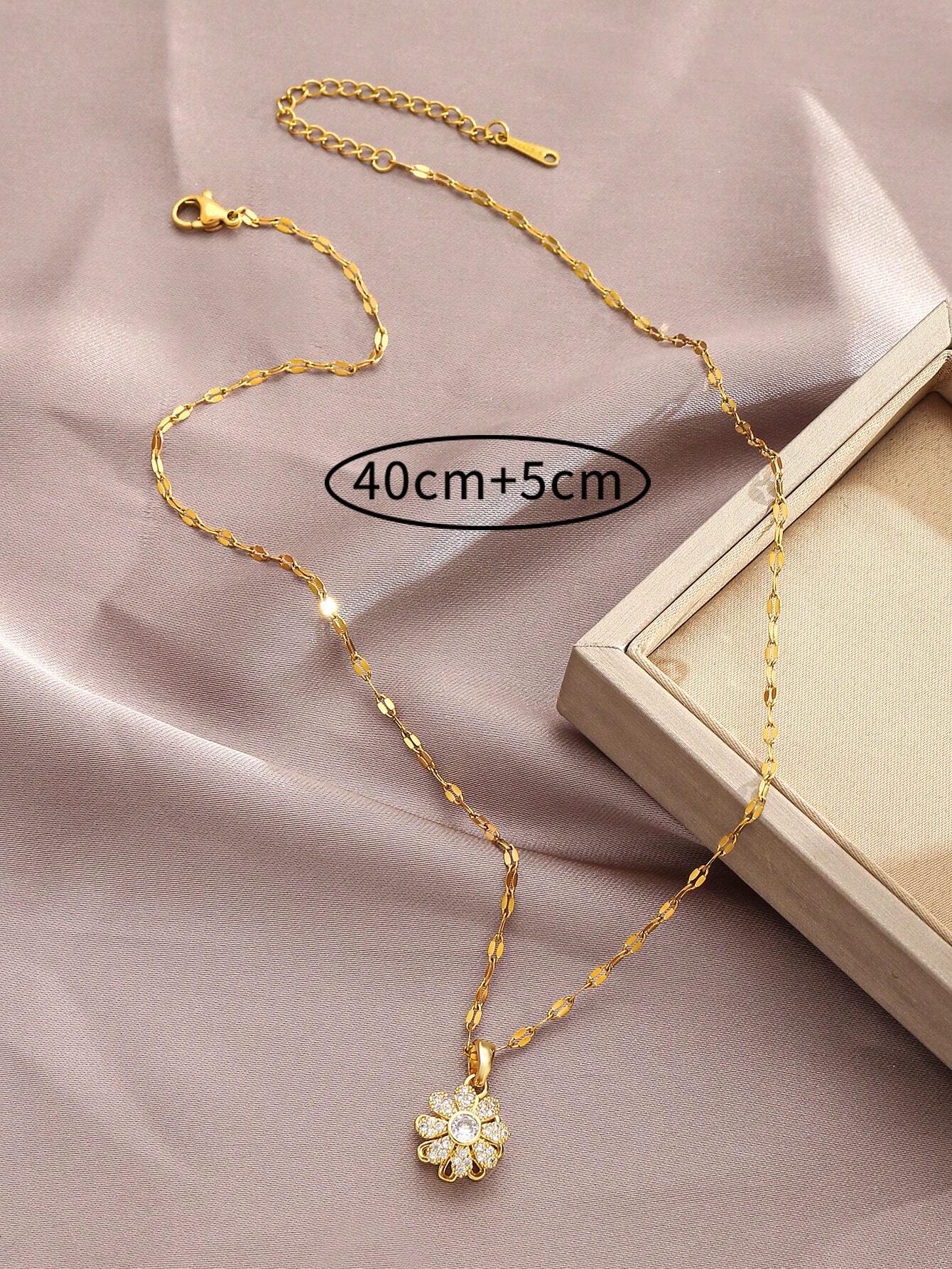 Collier Femme White Flower Stainless Steel