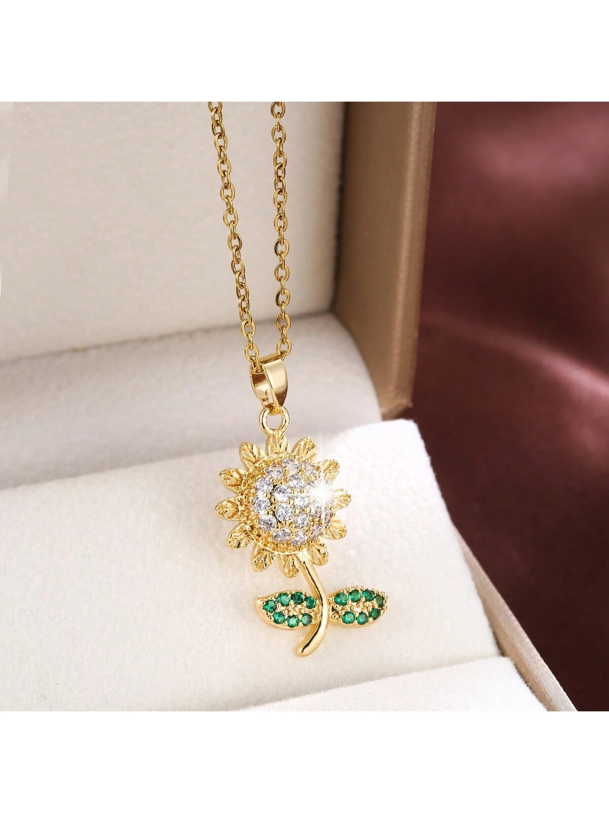 Collier Femme Open Flower Stainless Steel