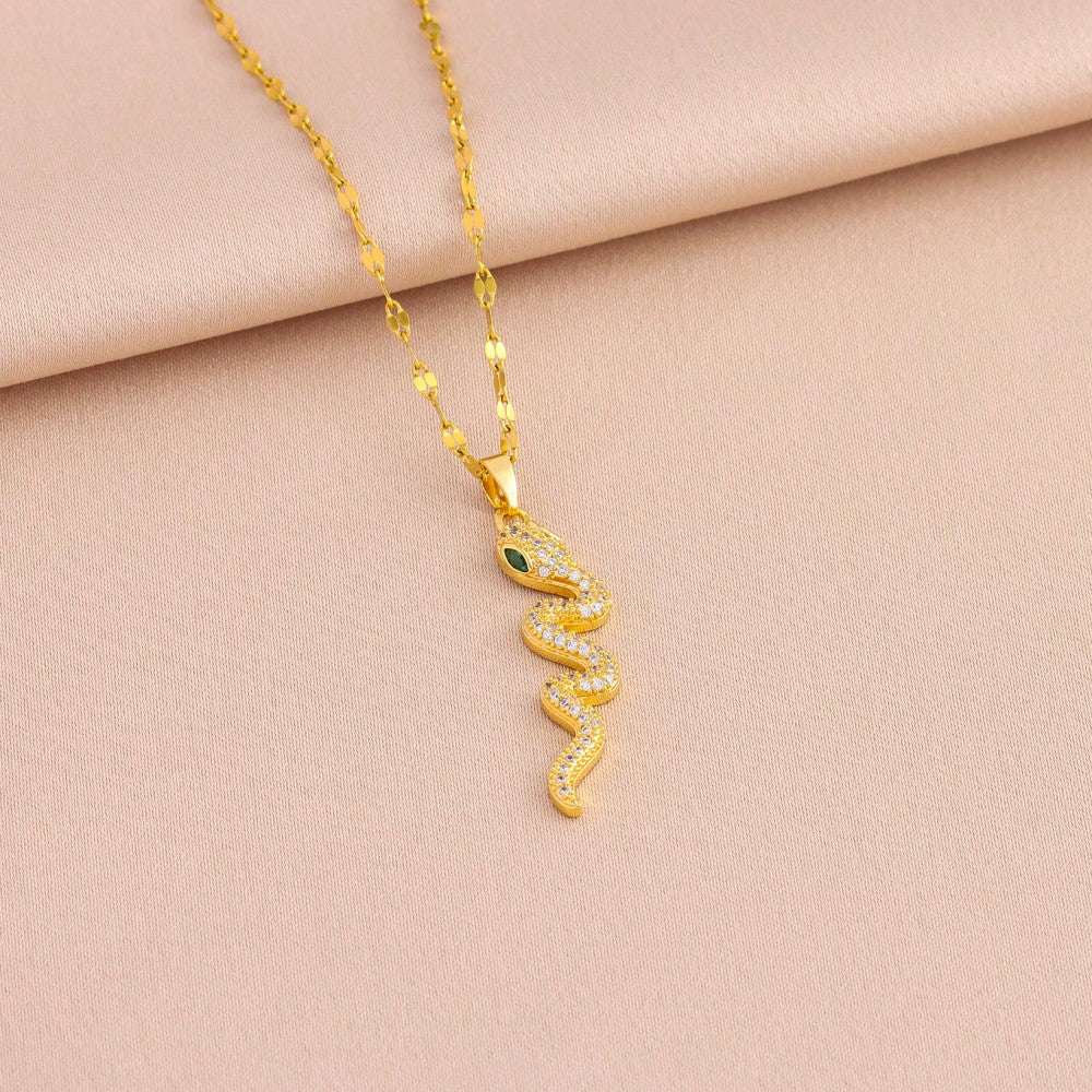 Collier Femme Gold Sneak Stainless Steel