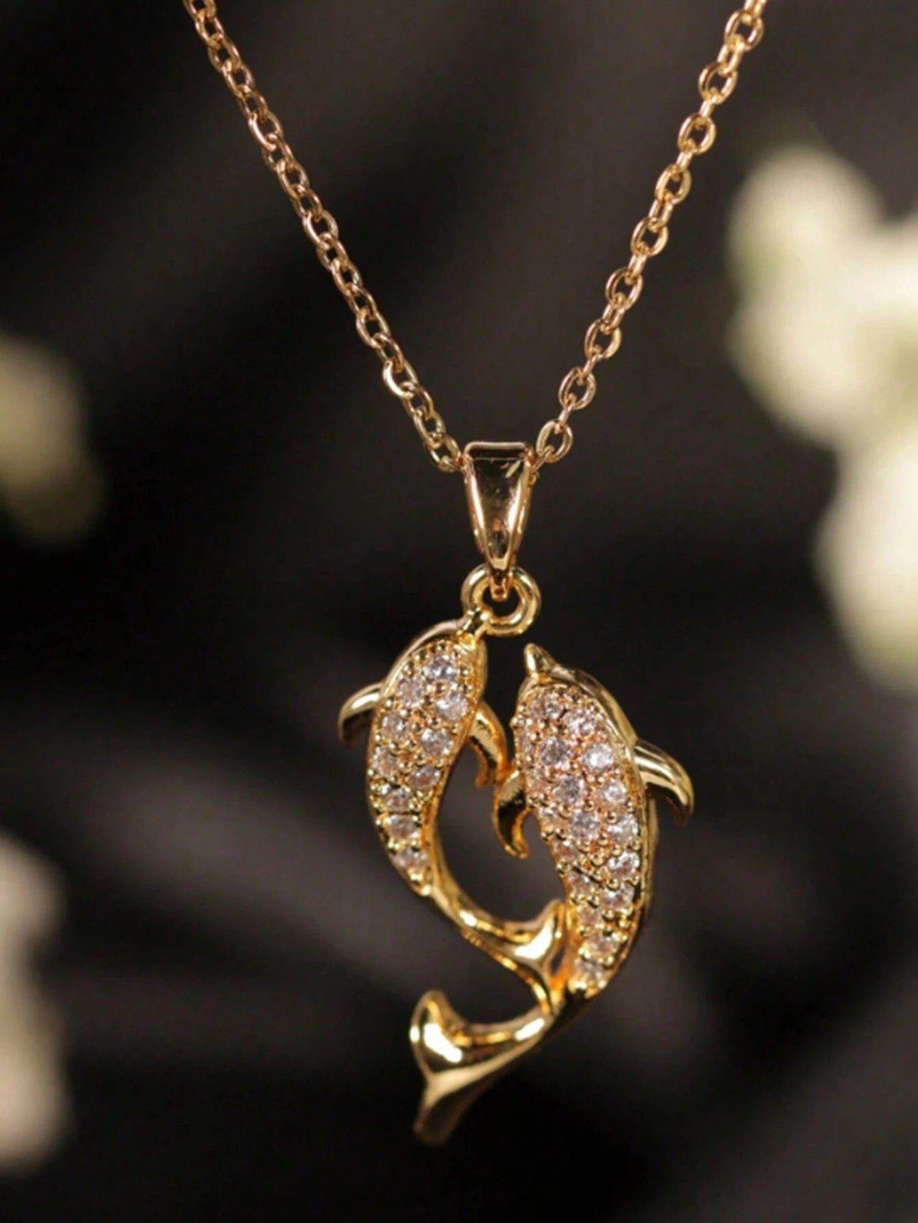 Collier Femme Dolphins Stainless Steel