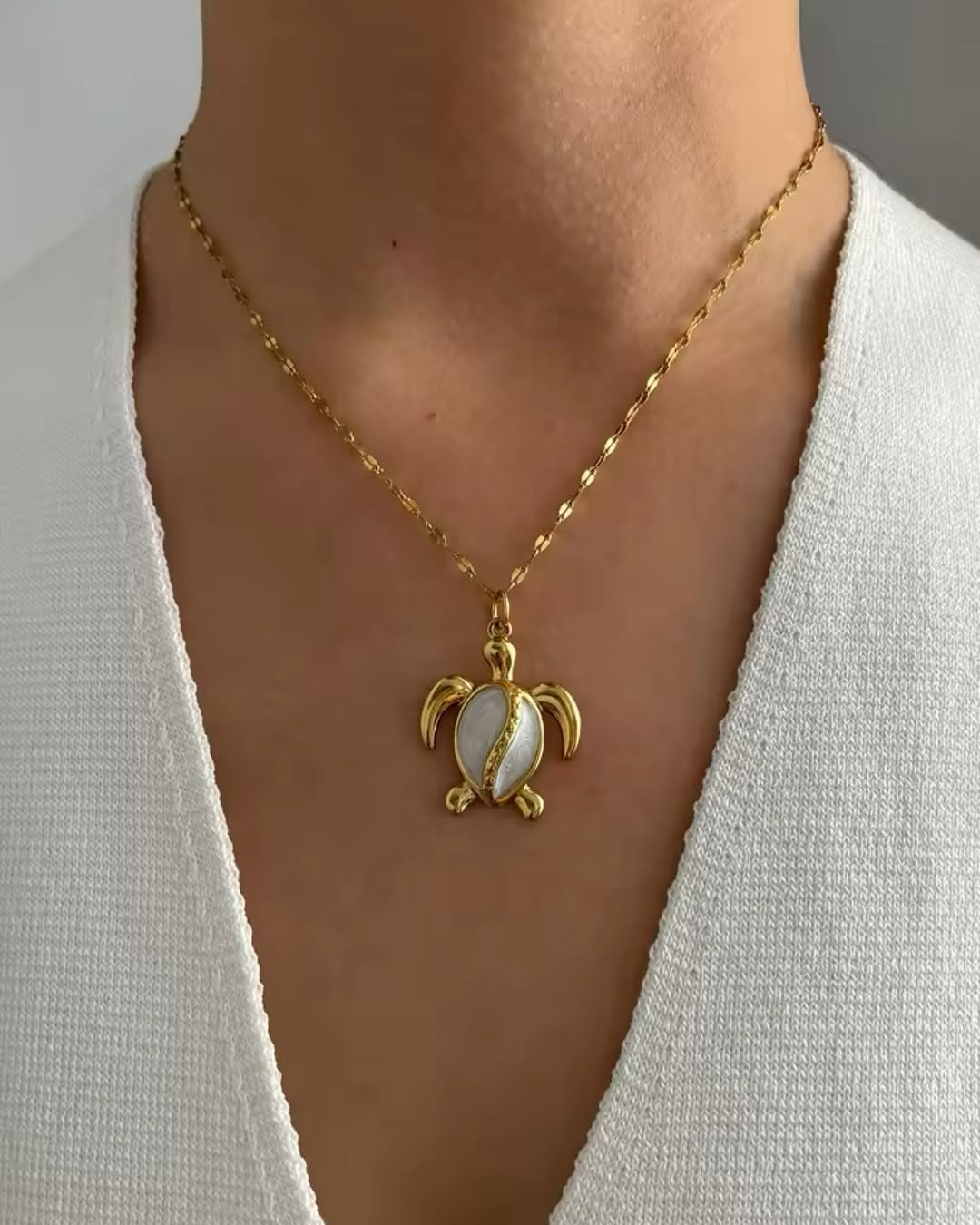 Collier Femme The Golden Turtle Stainless Steel