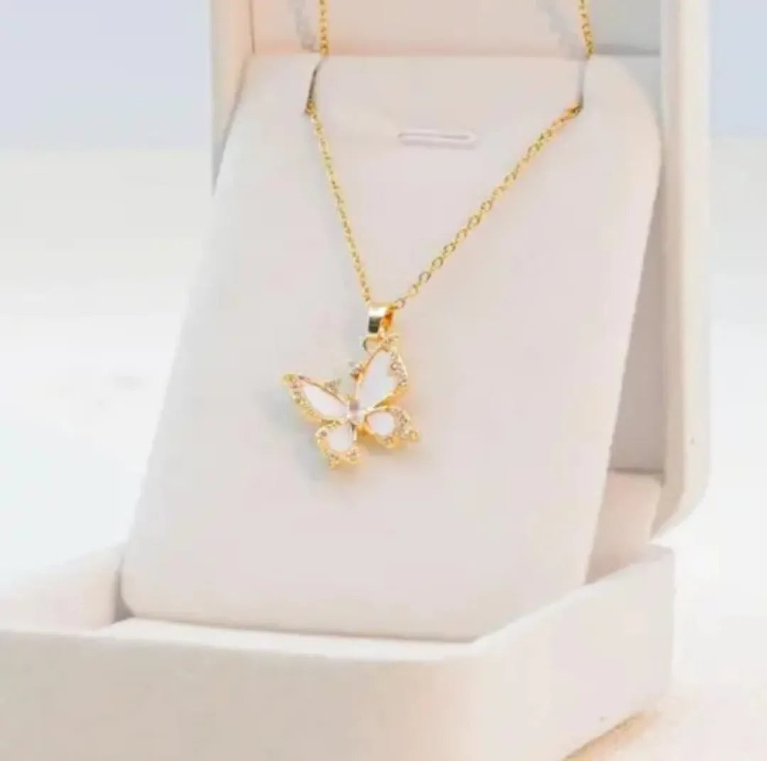 Collier Femme Flying Butterfly Stainless Steel