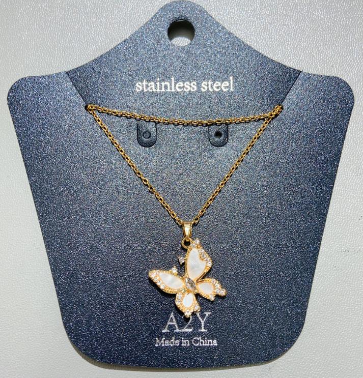 Collier Femme Flying Butterfly Stainless Steel