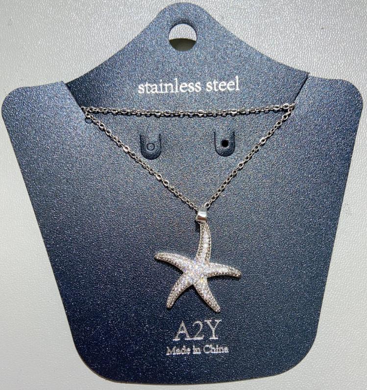 Collier Femme White Star Stainless Steel