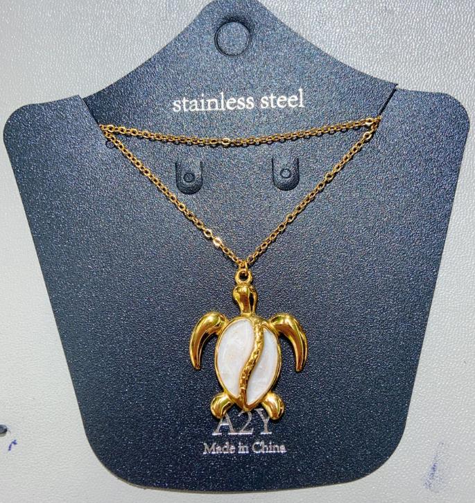 Collier Femme The Golden Turtle Stainless Steel