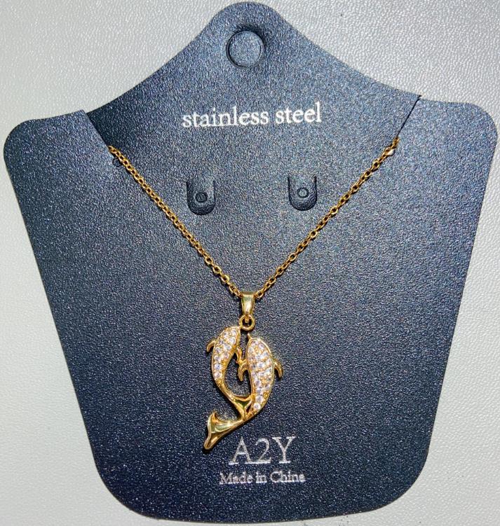 Collier Femme Dolphins Stainless Steel