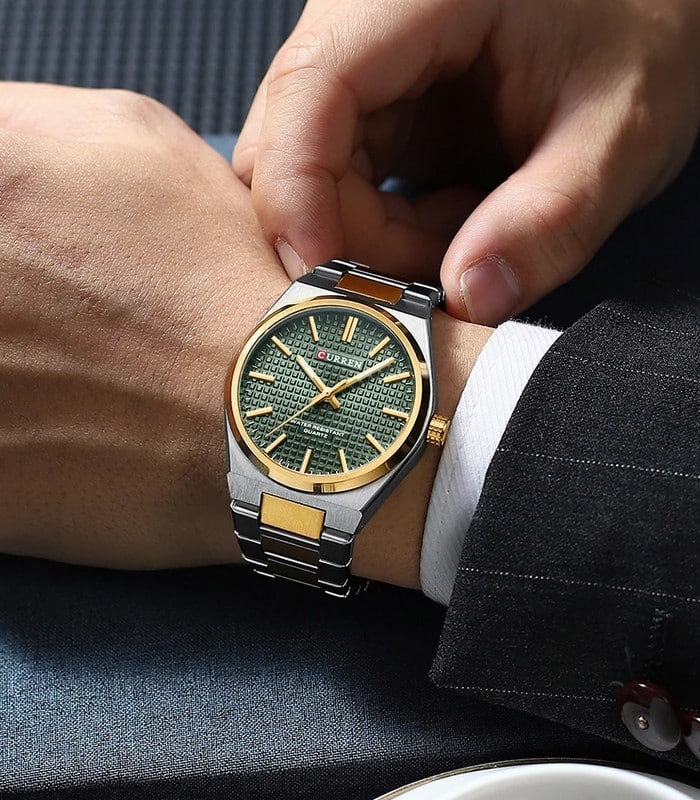 Montre Homme Curren 8439 Fond Vert - Zaphyr Montres Tunisie