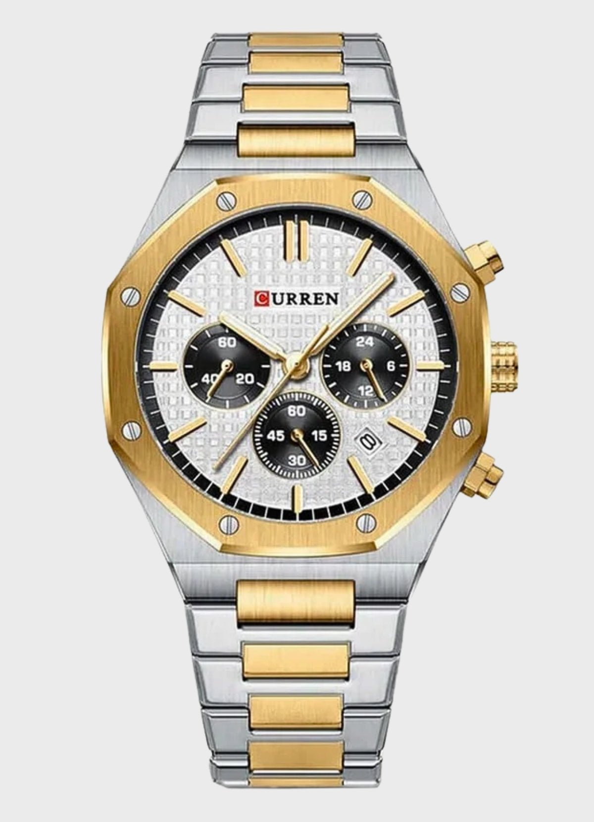 Montre Homme Curren 8440 Fond Blanc - Zaphyr Montres Tunisie