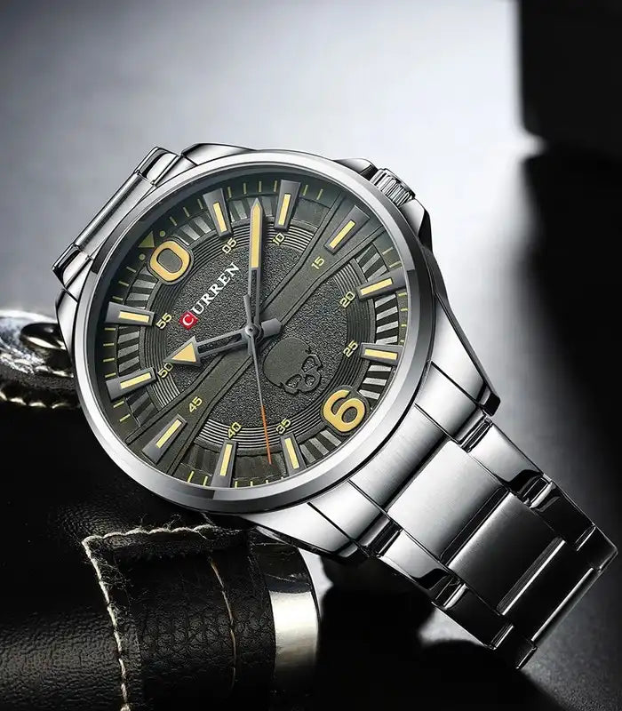 Montre Homme Curren Analog 8389 Fond Noir - Zaphyr Montres Tunisie