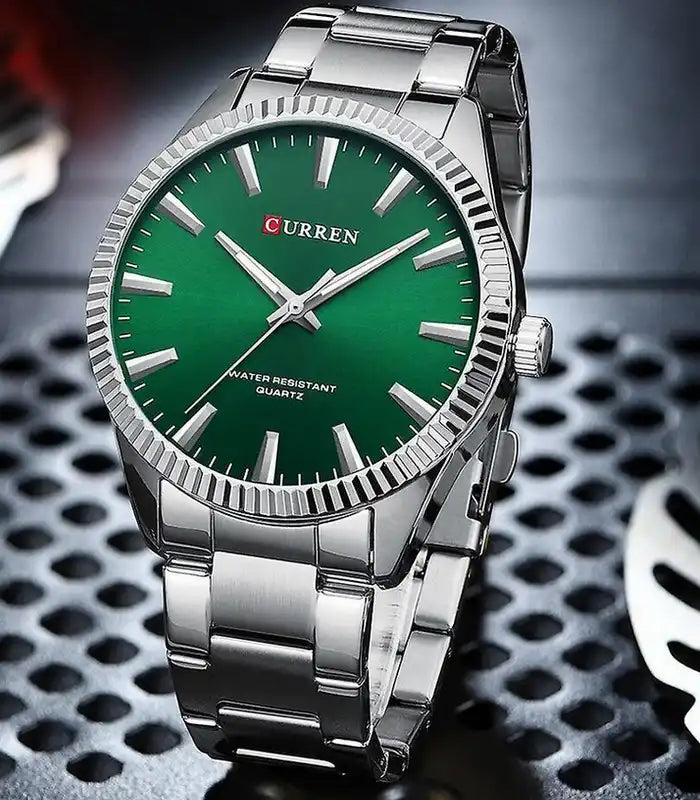 Montre Homme Curren Analog 8425 Fond Vert - Zaphyr Montres Tunisie