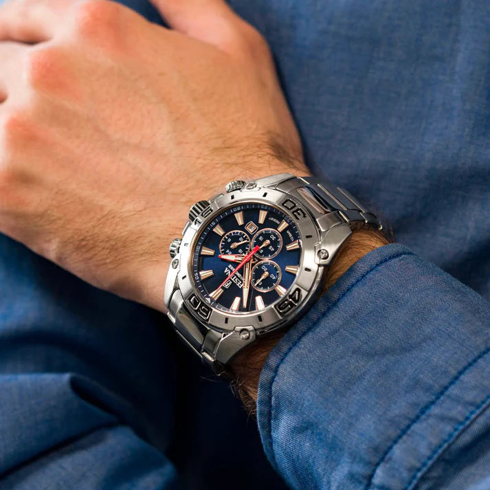Montre Homme Festina Silver Bleu - Zaphyr Montres Tunisie