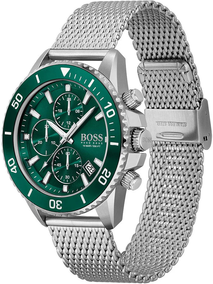 Montre Homme Hugo Boss admiral green dial 1513905 - Zaphyr Montres Tunisie