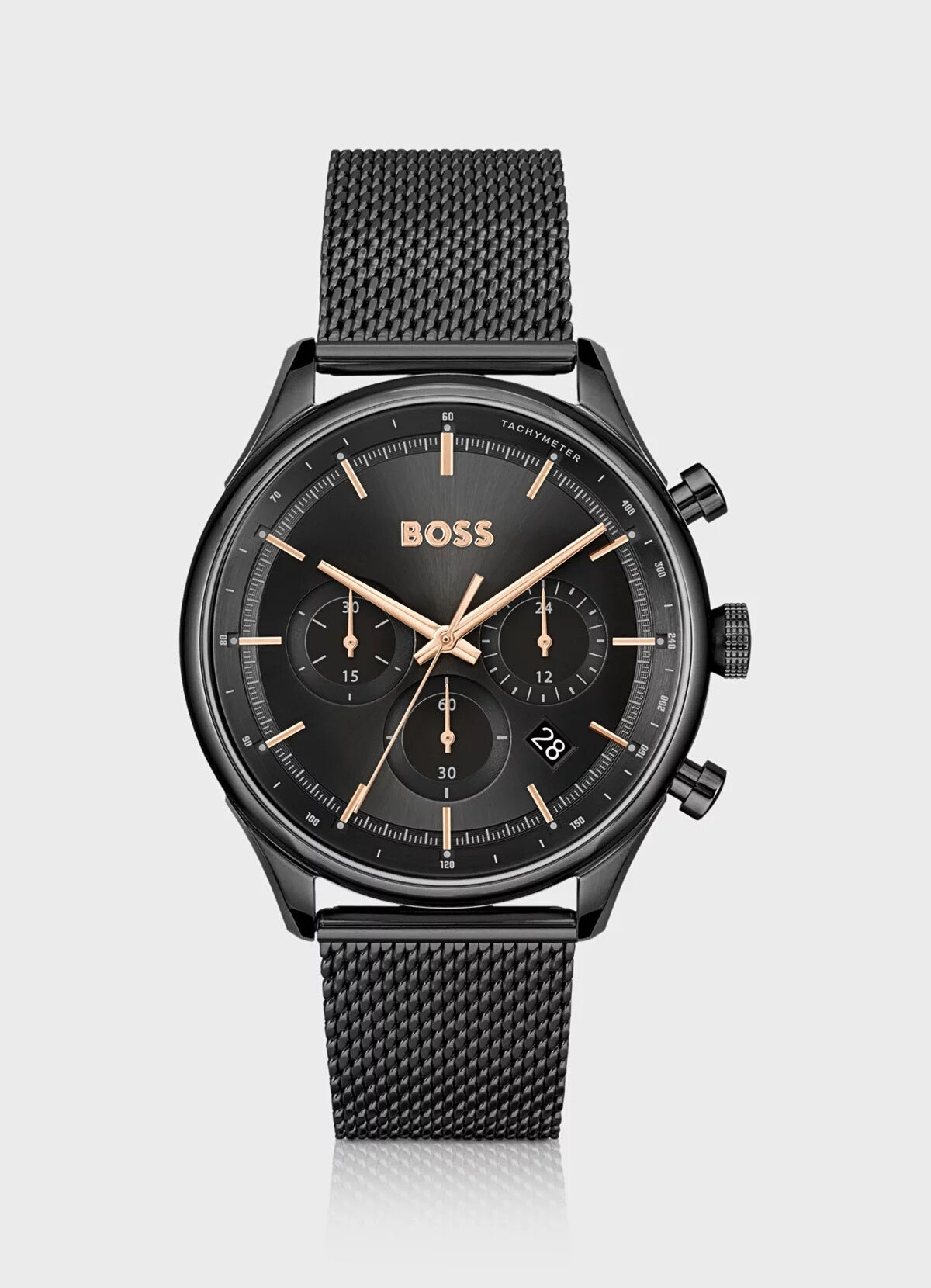 Montre Homme Hugo Boss chronographe plaquée noire