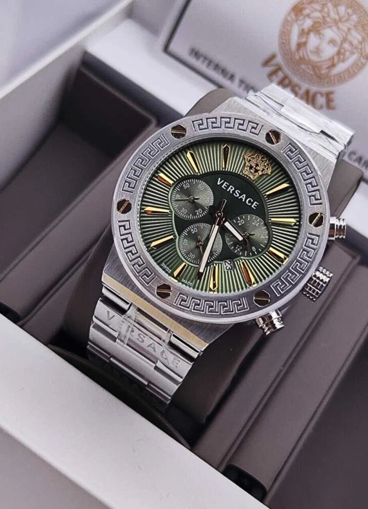 Montre Homme Versace Greca Chronograph V5028G Green
