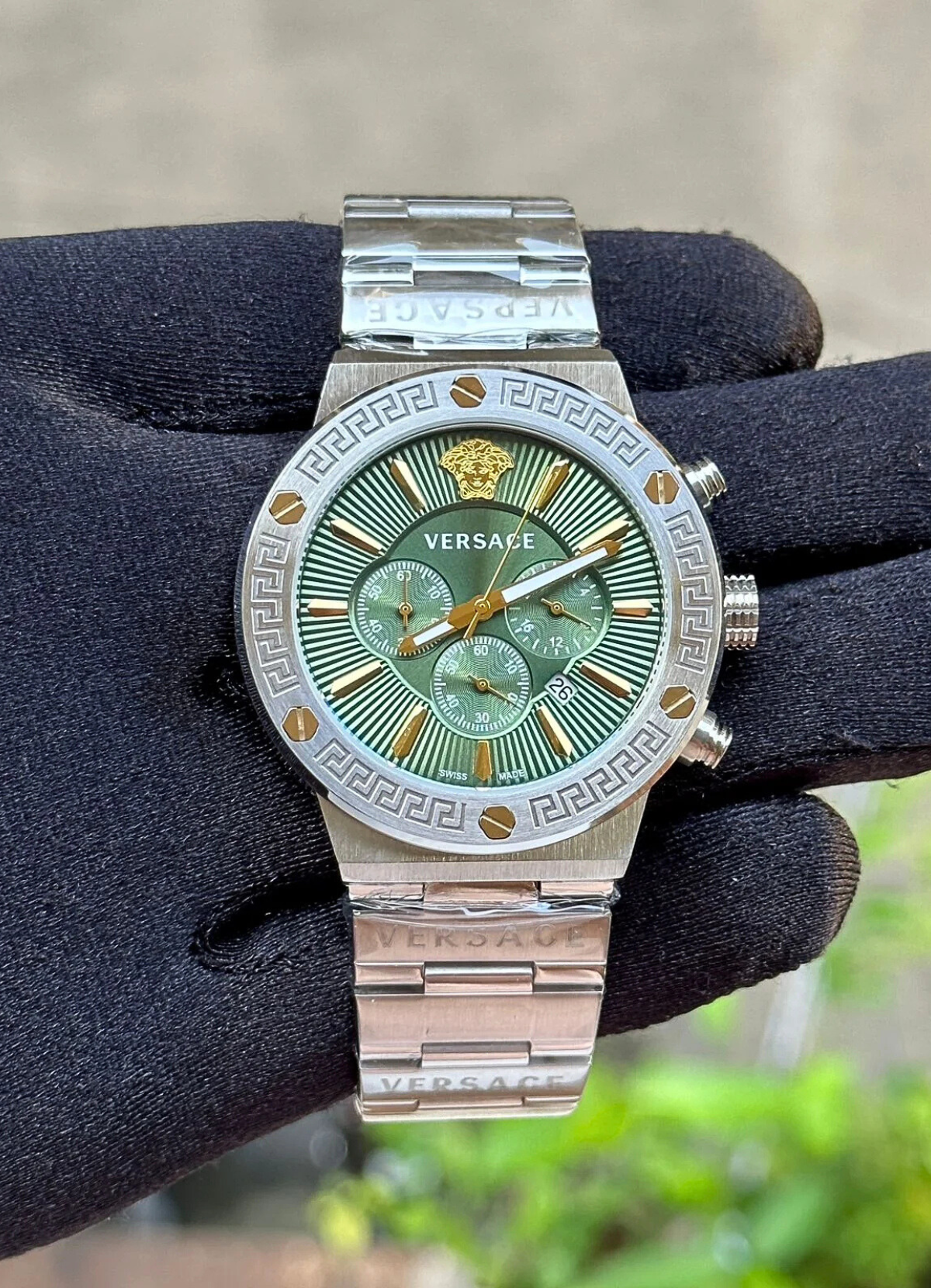 Montre Homme Versace Greca Chronograph V5028G Green
