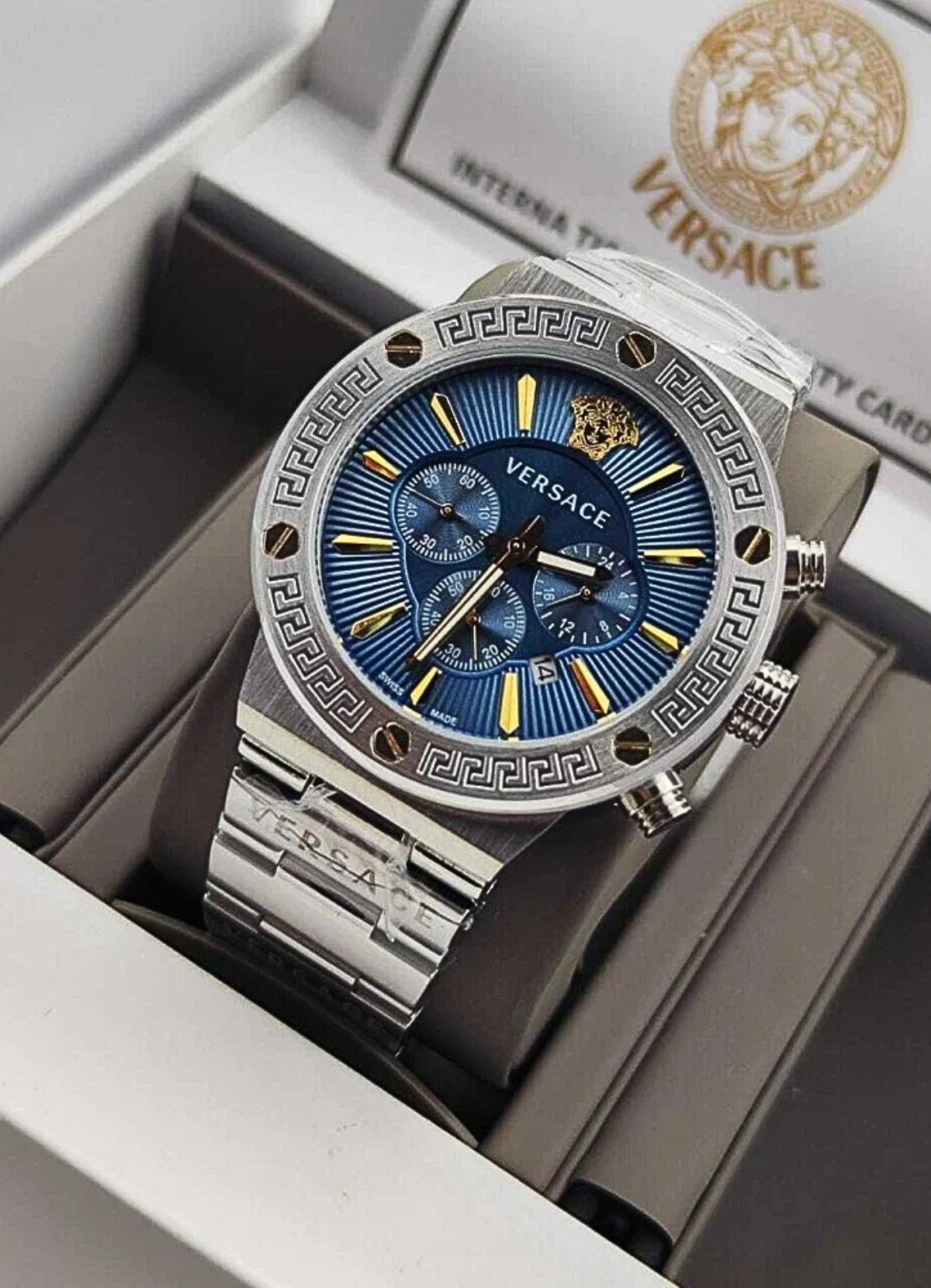 Montre Homme Versace Greca Chronograph V5028G Blue