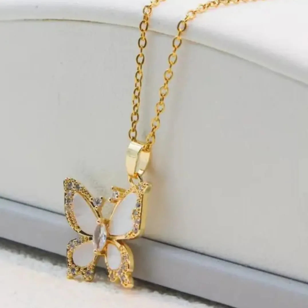 Collier Femme Flying Butterfly Stainless Steel