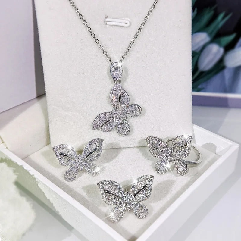 Collier Femme Silver Butterfly Stainless Steel