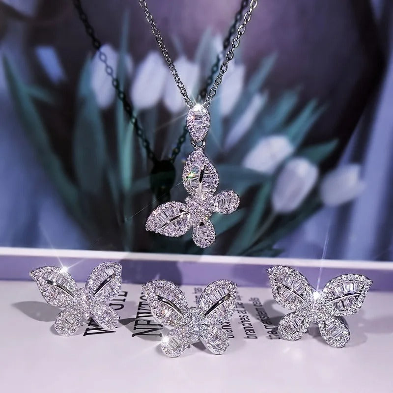 Collier Femme Silver Butterfly Stainless Steel